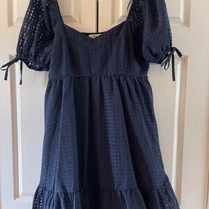 Entro Midnight Blue Textured Blouse